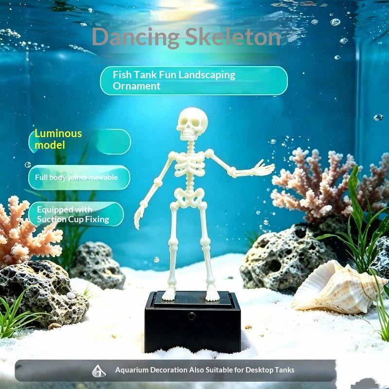 Aquarium Fish Youtube - 3D Printed Dancing Skeleton Aquarium Bubbler