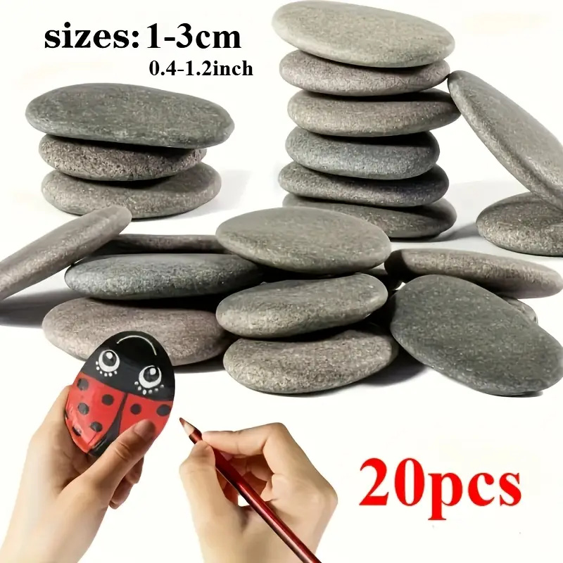 20Pcs Natural River Rocks Smoo - огляд і ціна Aquarium Fish Guppy