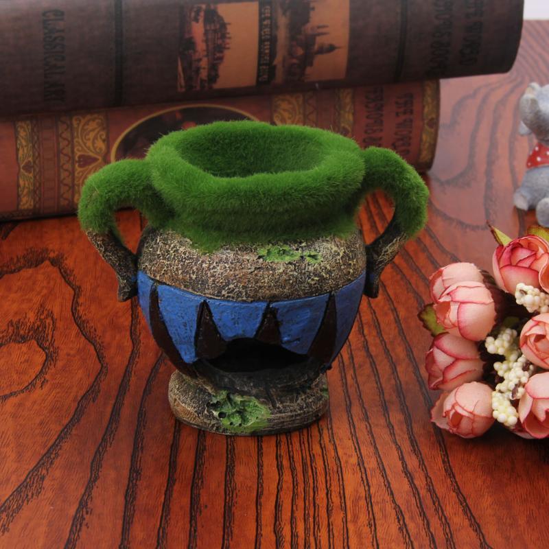 1pc Resin Vase with Moss Aquar - огляд і ціна Aquarium Fish Games