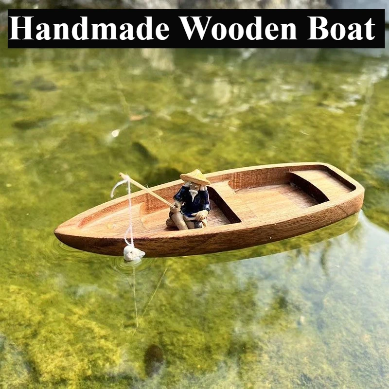 Handmade Wooden Boat Mini Floa - огляд і ціна Aquarium Fish Games