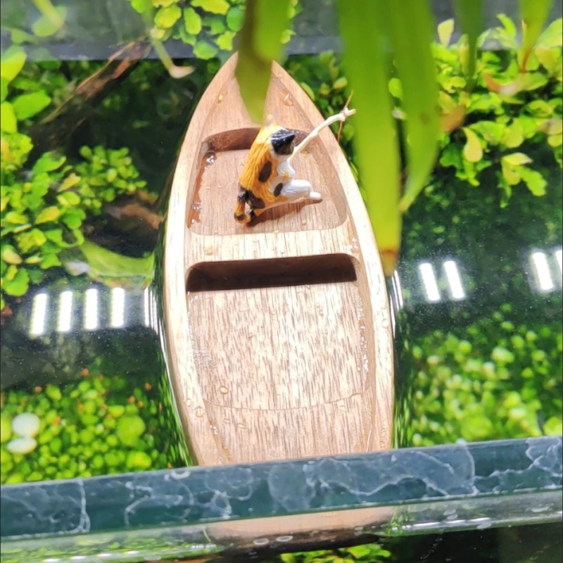 Handmade Wooden Boat Mini Floa - огляд і ціна Aquarium Fish Games