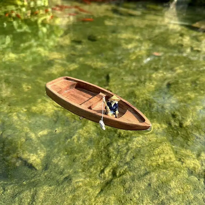 Handmade Wooden Boat Mini Floa - огляд і ціна Aquarium Fish Games