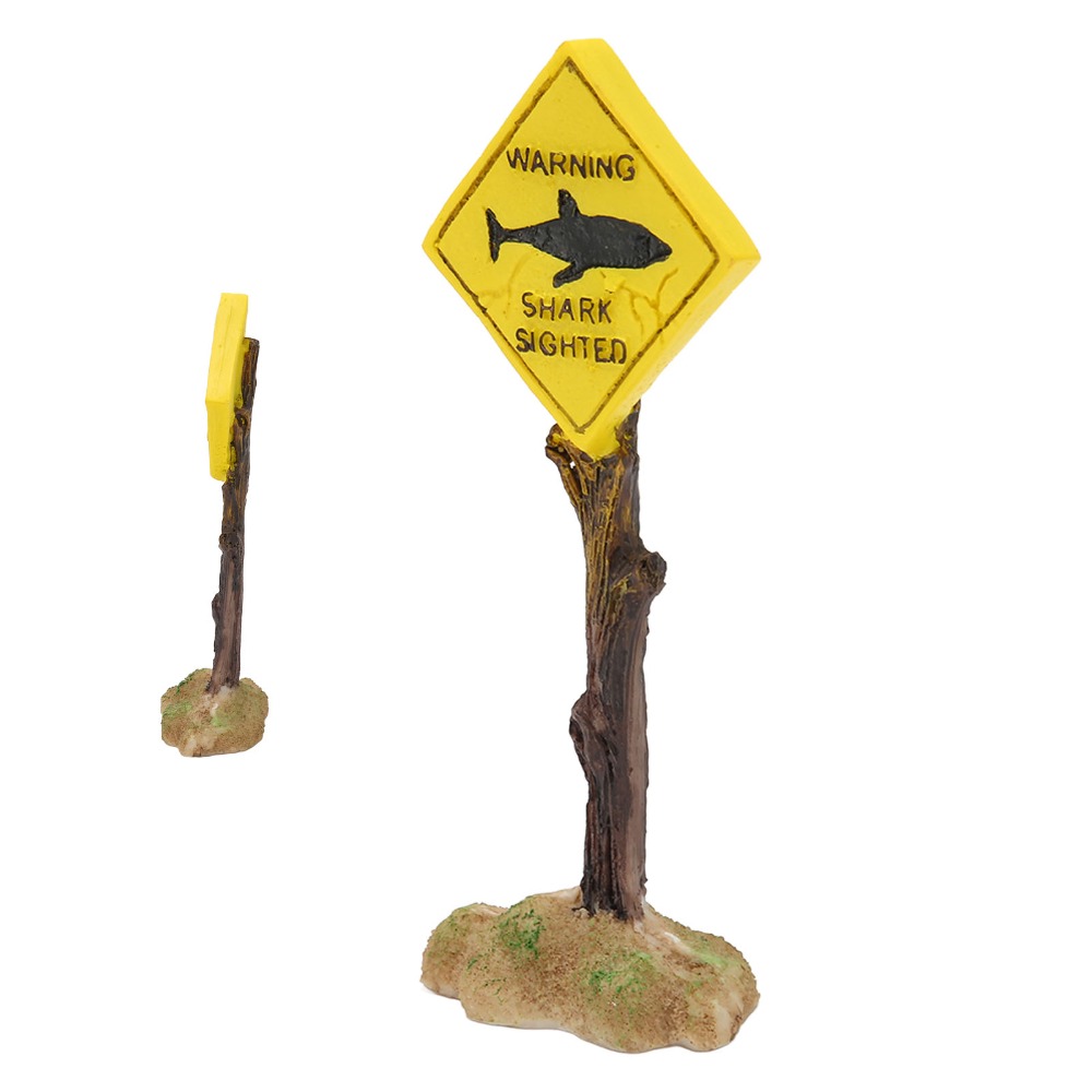 Resin Shark Warning Board Orna - огляд і ціна Aquarium Fish Yellow