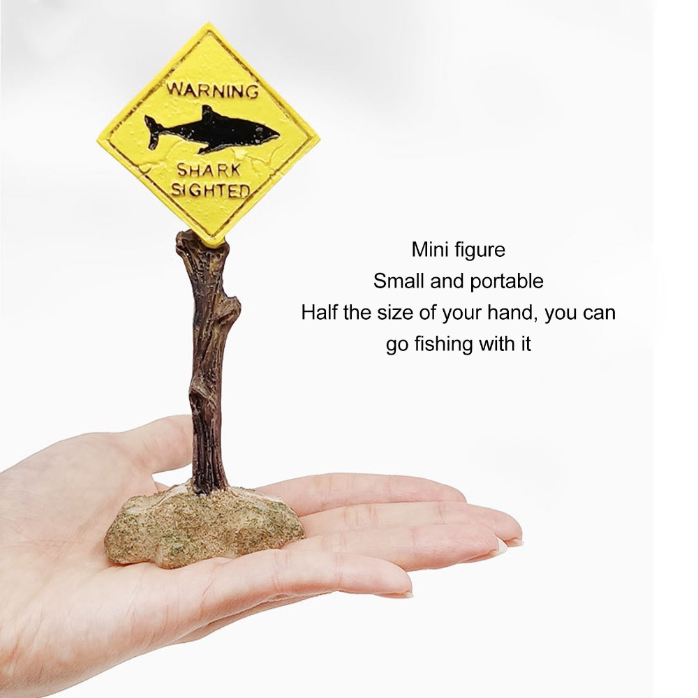 Resin Shark Warning Board Orna - огляд і ціна Aquarium Fish Yellow