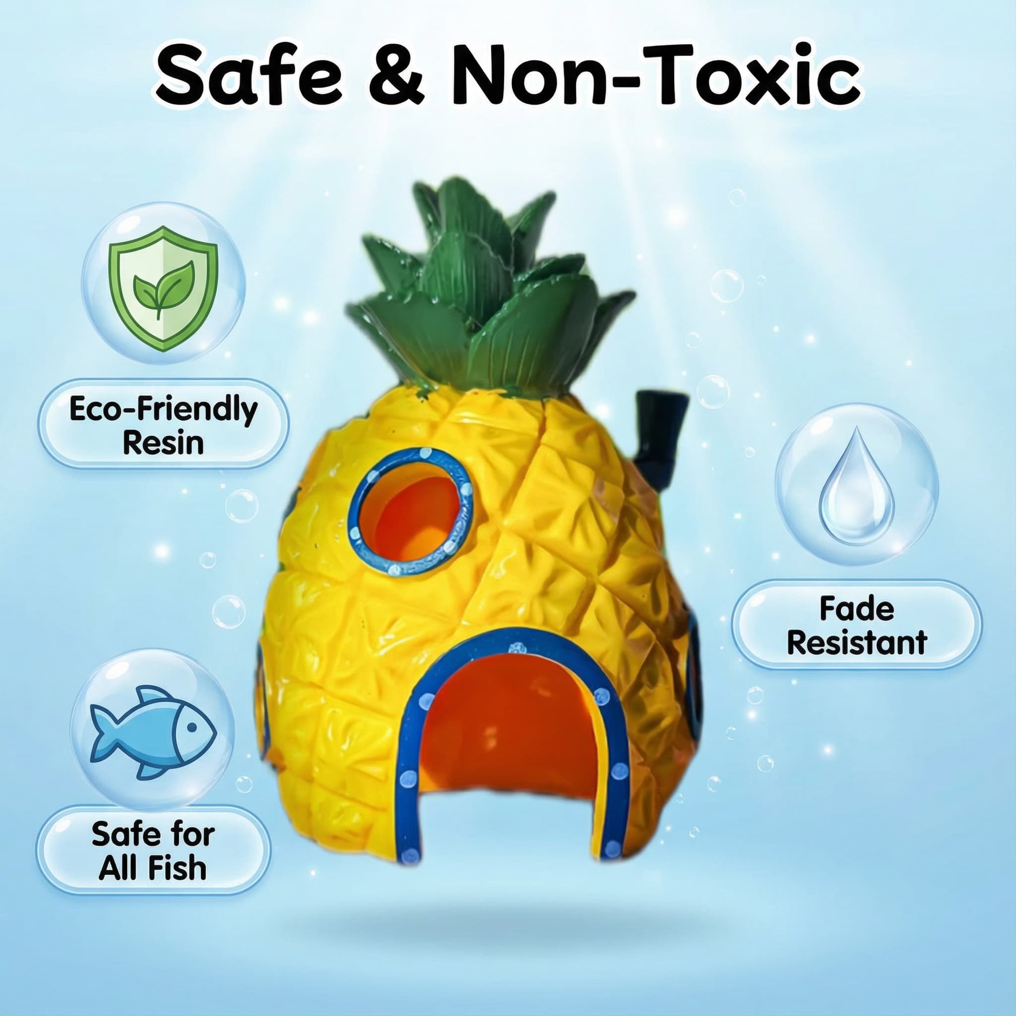 Pineapple House Aquarium Decor - огляд і ціна Aquarium Fish Games